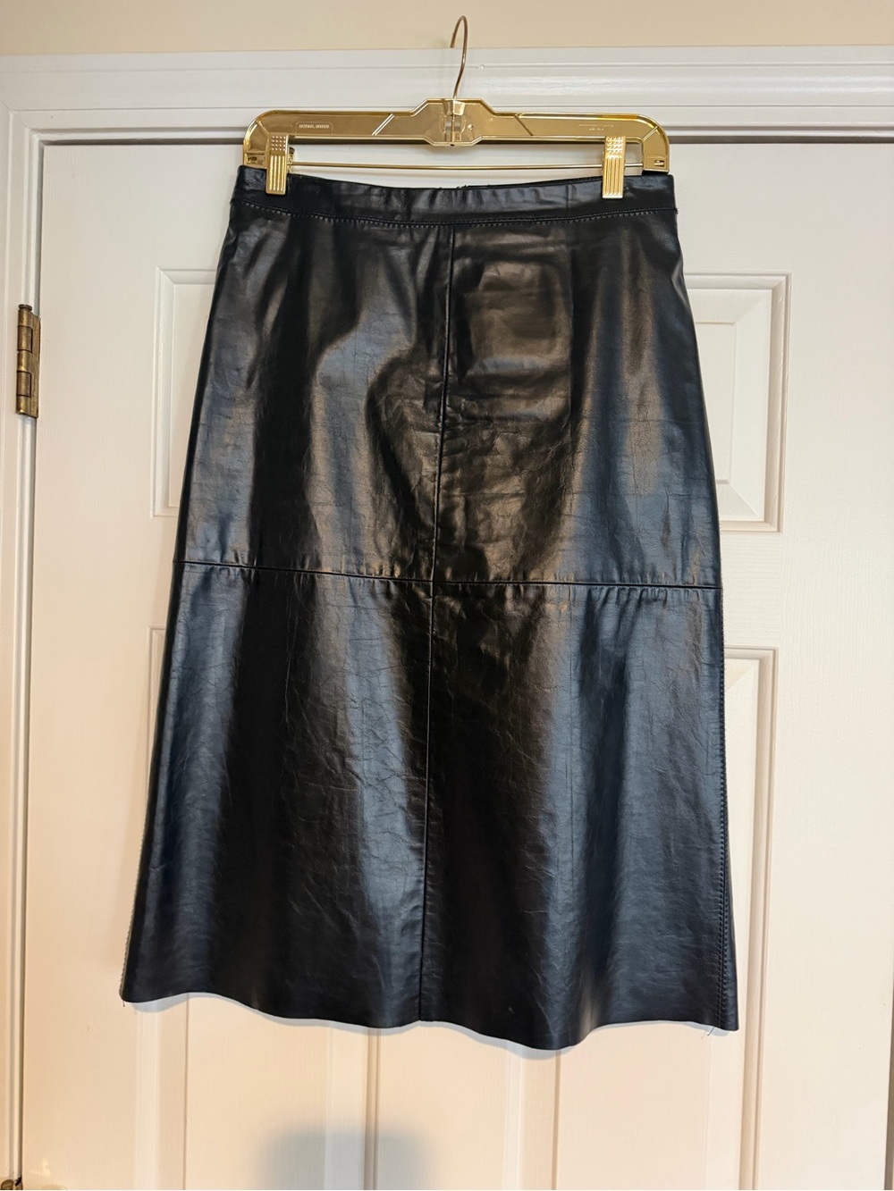 GAP 90’s 100% leather A lined skirt